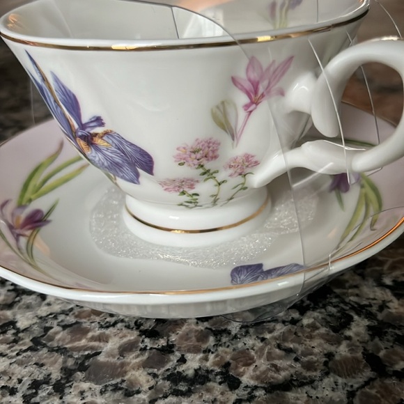 COASTLINE IMPORTS STECHCOL GRACIE CHINA TEA CUP AND SAUCER - Picture 2 of 4